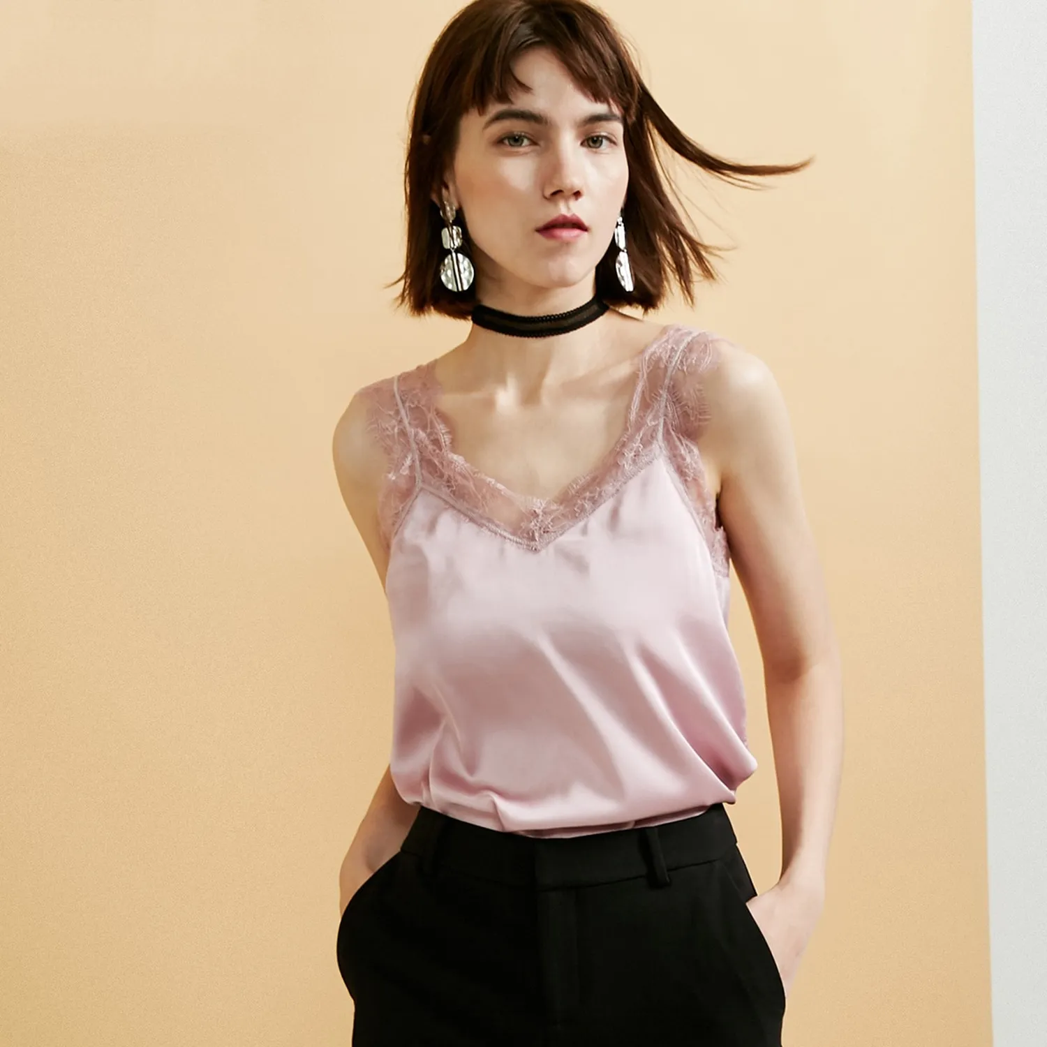 Women's Lace V-Neck Tank Top