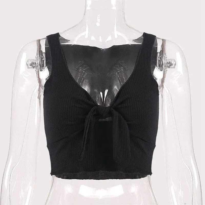 Women's Summer Ribbed Crop Top