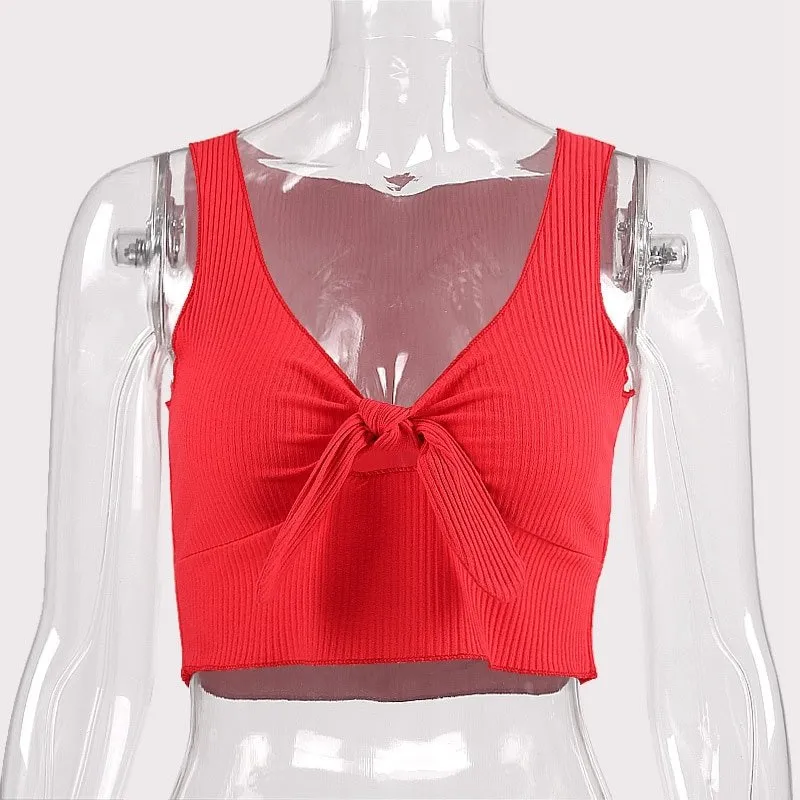 Women's Summer Ribbed Crop Top