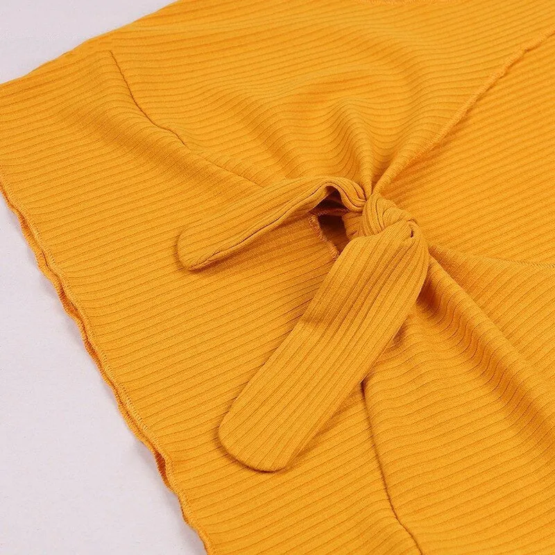 Women's Summer Ribbed Crop Top