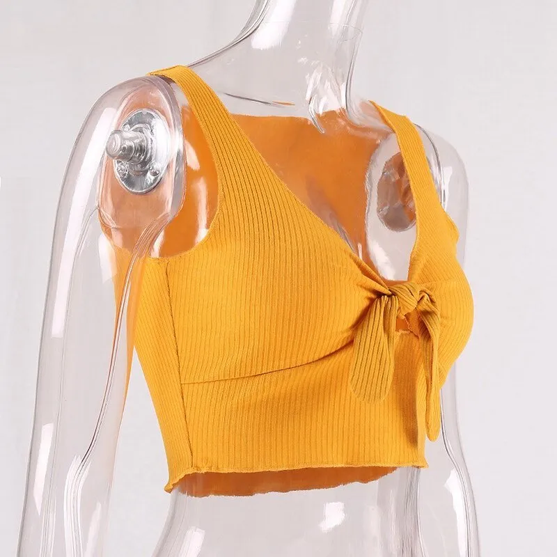 Women's Summer Ribbed Crop Top