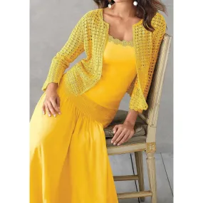 Yellow crochet  cardigan