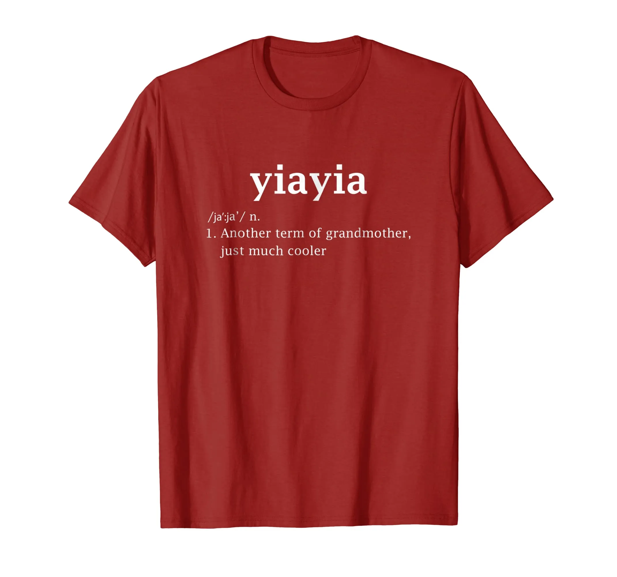 Yiayia Definition Funny Greek Grandma Mother Day Gifts Shirt